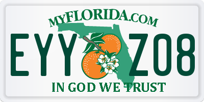 FL license plate EYYZ08