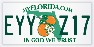 FL license plate EYYZ17