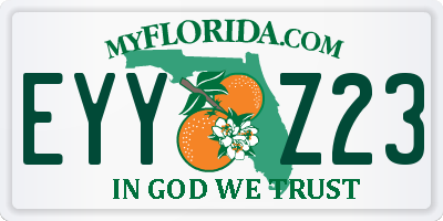FL license plate EYYZ23