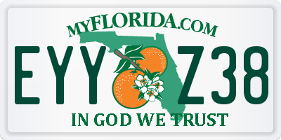 FL license plate EYYZ38