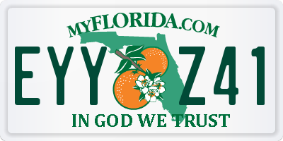 FL license plate EYYZ41