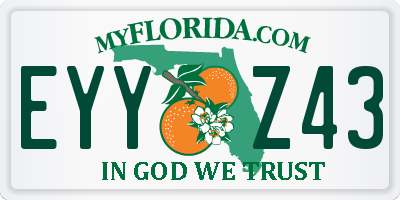 FL license plate EYYZ43