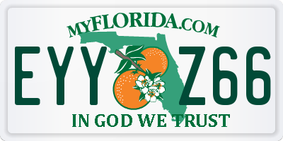 FL license plate EYYZ66