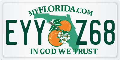 FL license plate EYYZ68