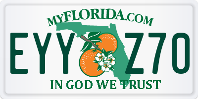 FL license plate EYYZ70