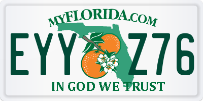 FL license plate EYYZ76