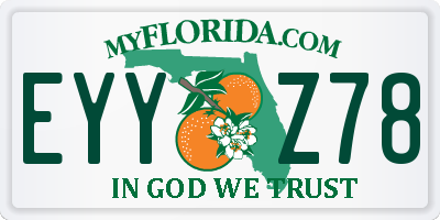 FL license plate EYYZ78