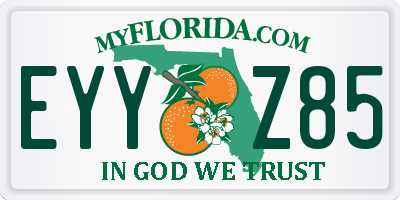 FL license plate EYYZ85