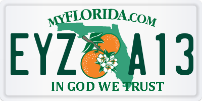 FL license plate EYZA13
