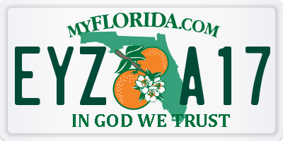 FL license plate EYZA17