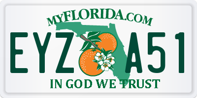 FL license plate EYZA51