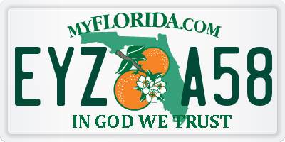 FL license plate EYZA58