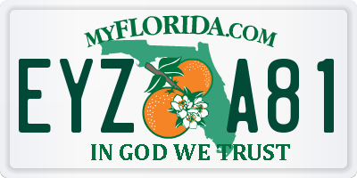 FL license plate EYZA81