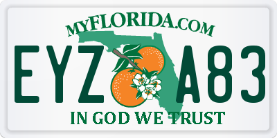 FL license plate EYZA83