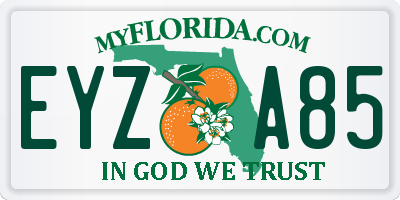 FL license plate EYZA85