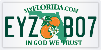 FL license plate EYZB07