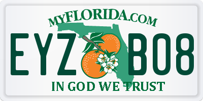 FL license plate EYZB08