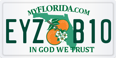 FL license plate EYZB10