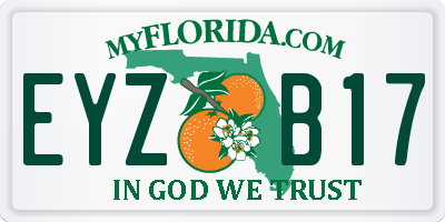 FL license plate EYZB17