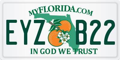 FL license plate EYZB22