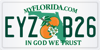 FL license plate EYZB26