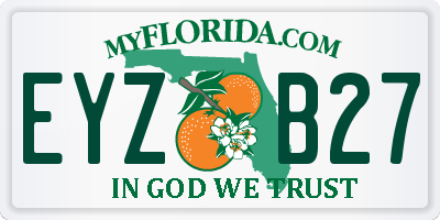 FL license plate EYZB27