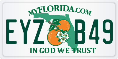 FL license plate EYZB49