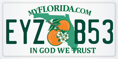 FL license plate EYZB53