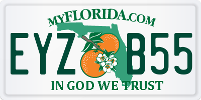 FL license plate EYZB55