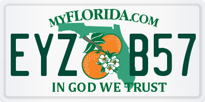 FL license plate EYZB57