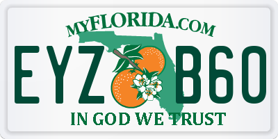 FL license plate EYZB60