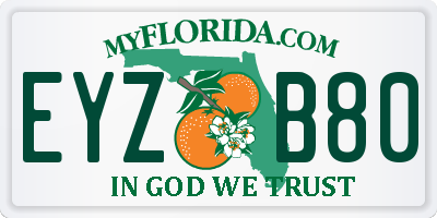 FL license plate EYZB80