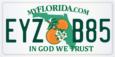FL license plate EYZB85