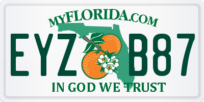 FL license plate EYZB87