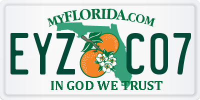FL license plate EYZC07