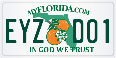FL license plate EYZD01