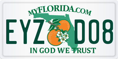FL license plate EYZD08