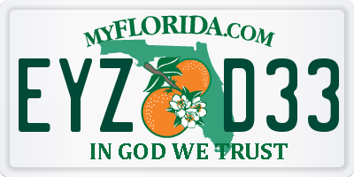 FL license plate EYZD33