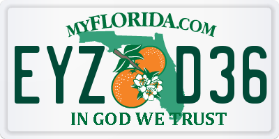 FL license plate EYZD36