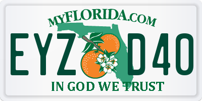 FL license plate EYZD40