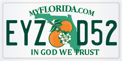 FL license plate EYZD52