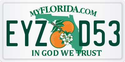 FL license plate EYZD53
