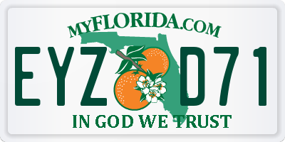 FL license plate EYZD71