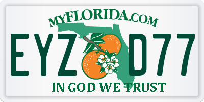 FL license plate EYZD77