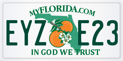 FL license plate EYZE23