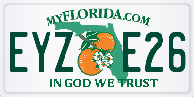 FL license plate EYZE26