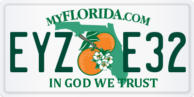 FL license plate EYZE32