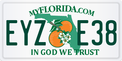 FL license plate EYZE38