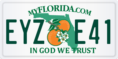 FL license plate EYZE41