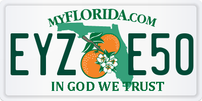 FL license plate EYZE50